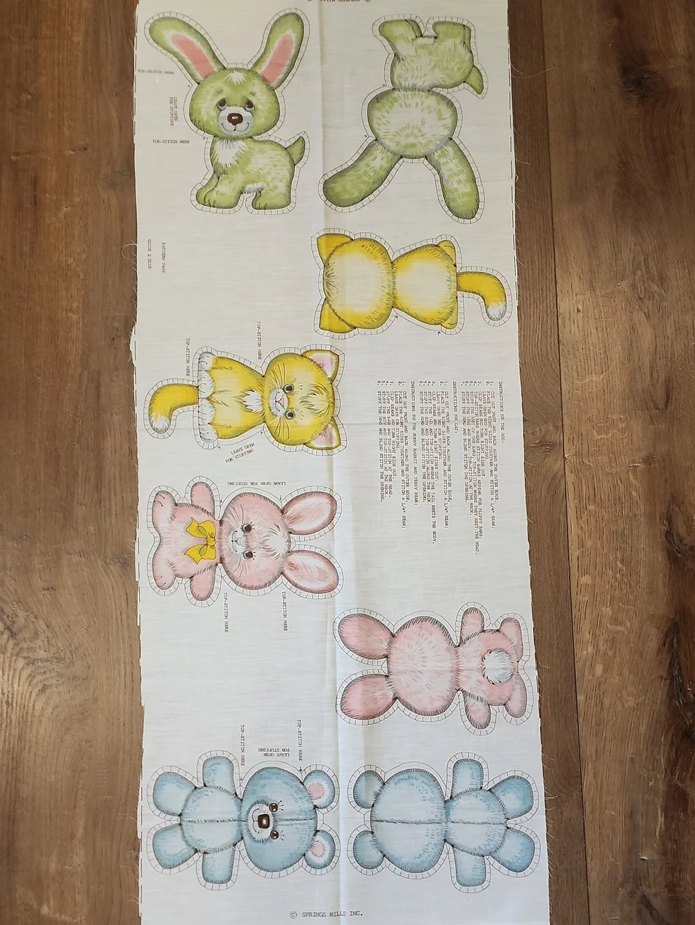 Vintage American Greetings Spring Mills Inc. DIY Animal Stuffies 1980 7570 7511